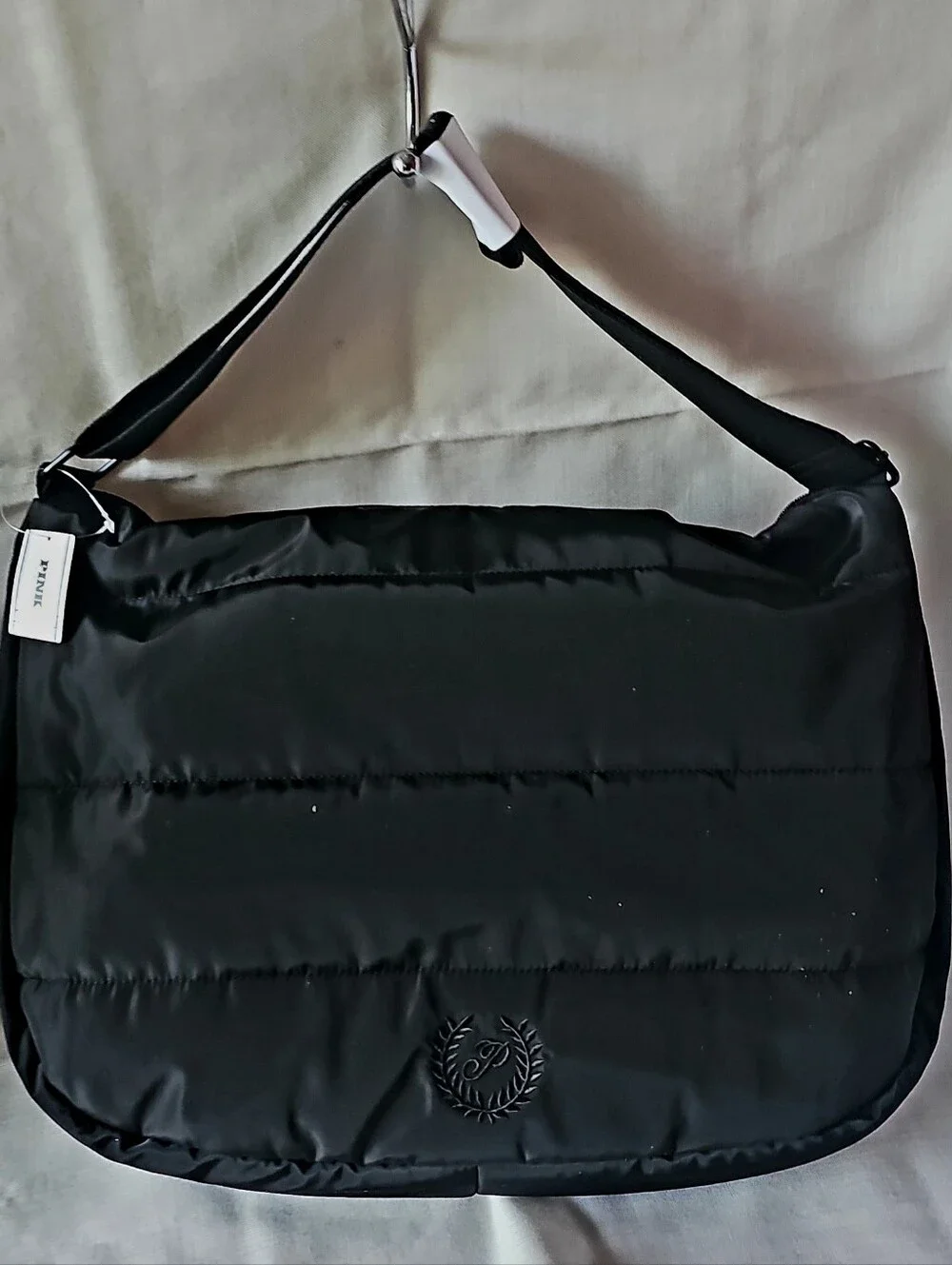 NWT Victoria's Secret Large quilted puffer crossbody bag (Black)